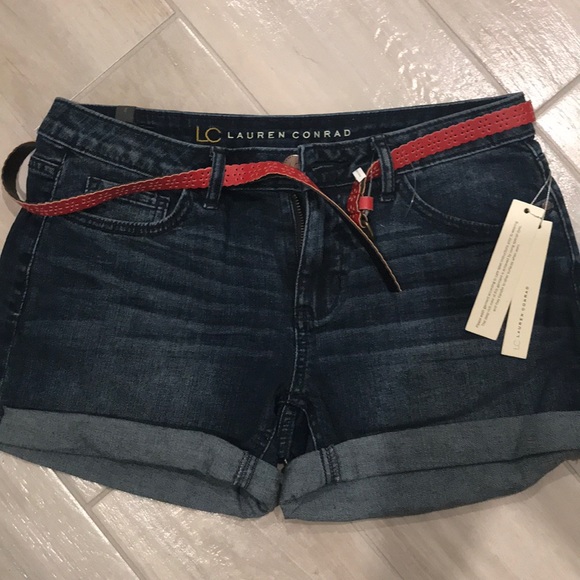 LC Lauren Conrad Pants - Lauren Conrad Dark wash denim shorts